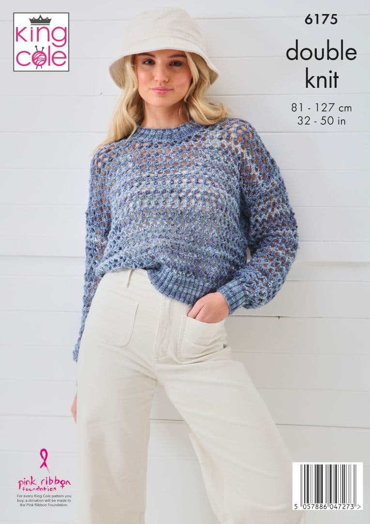 King Cole Homespun Prism DK Sweater & Tank Pattern 6175