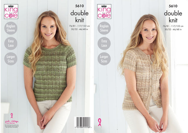 King Cole Island Beaches DK Sweater & Cardigan Pattern 5610