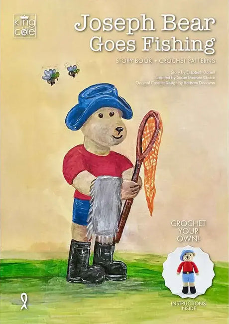 King Cole Joseph Bear Story Book and Toy Crochet Pattern Book