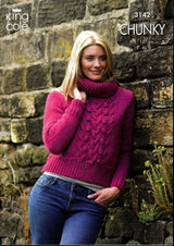 King Cole Magnum Chunky Cardigan Pattern 3142