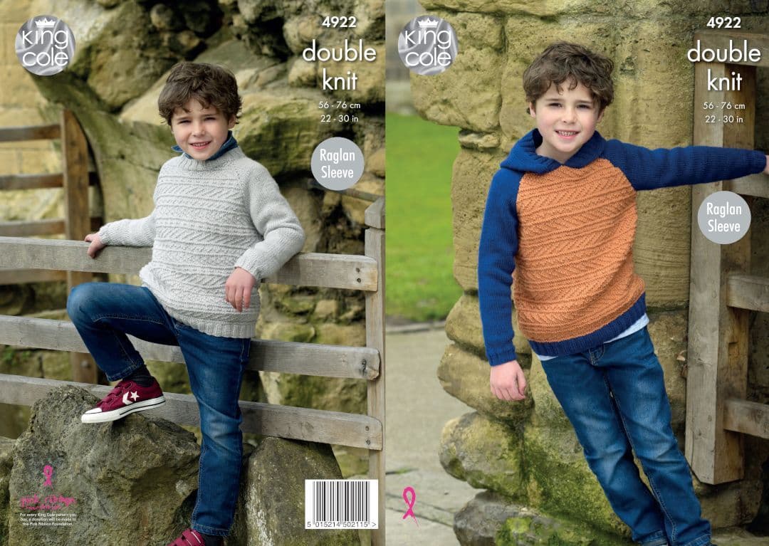 King Cole Majestic DK Hoodie & Sweater Pattern 4922