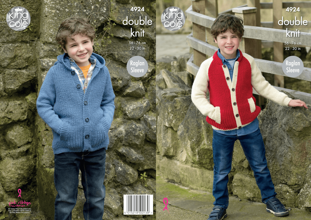 King Cole Majestic Jacket & Hoodie DK Sweater Pattern 4924