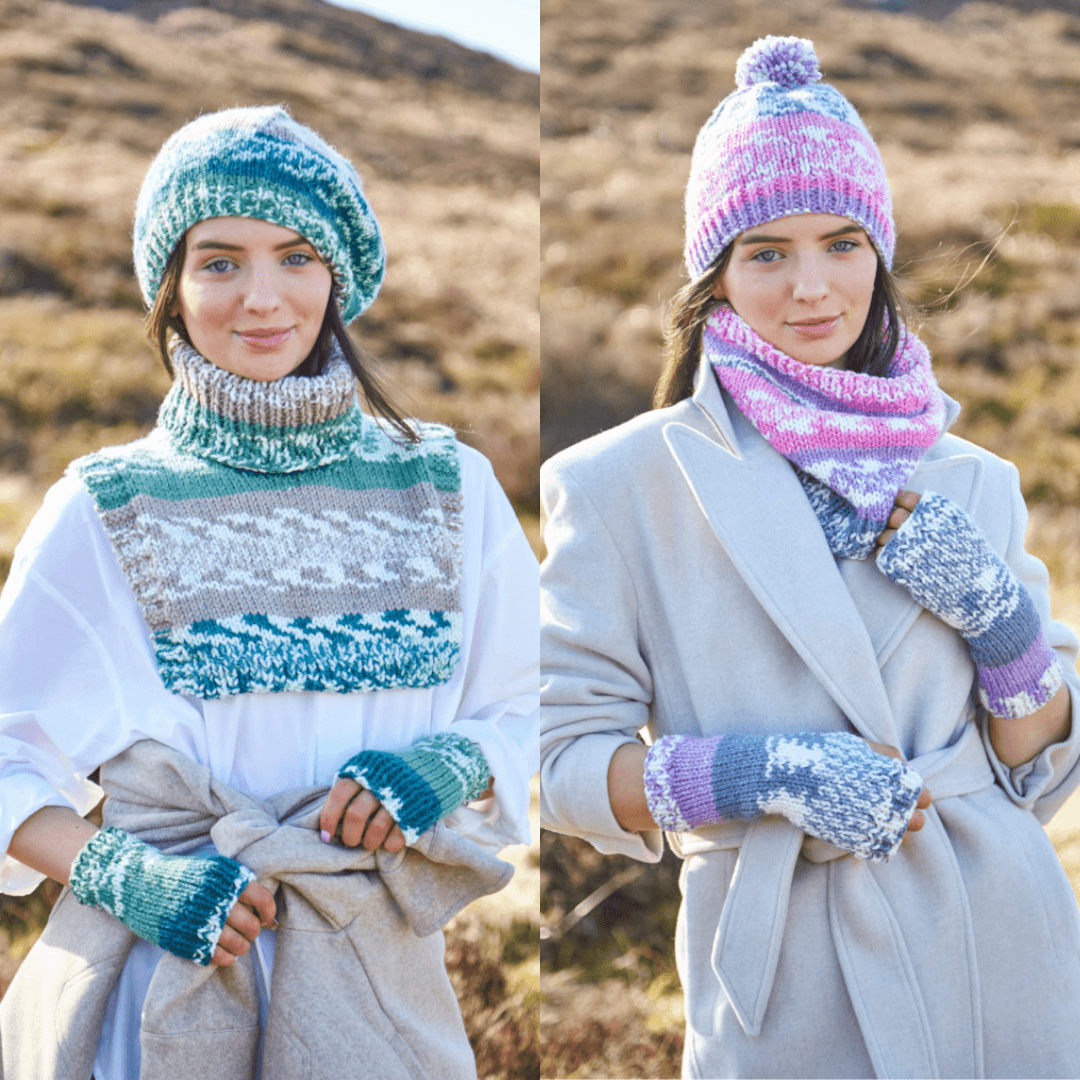 King Cole Nordic Chunky Hat Snood & Wrist Warmers Pattern 5908 ...