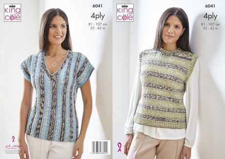 King Cole Norse 4-Ply Pullover & Top Pattern 6041