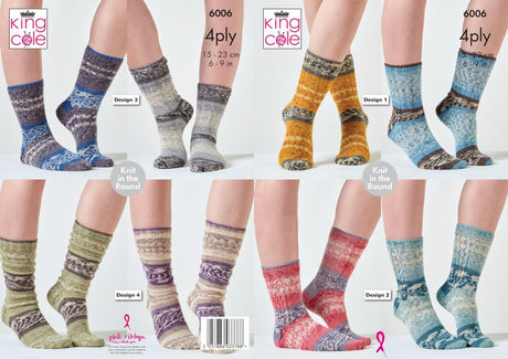 King Cole Norse 4-Ply Socks Pattern 6006