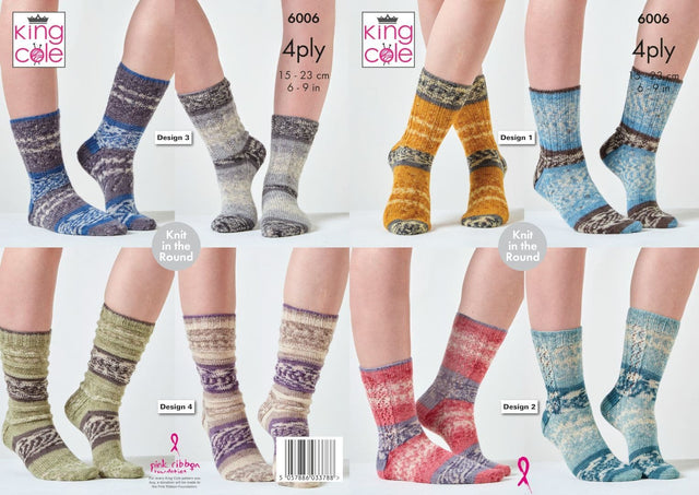 King Cole Norse 4-Ply Socks Pattern 6006