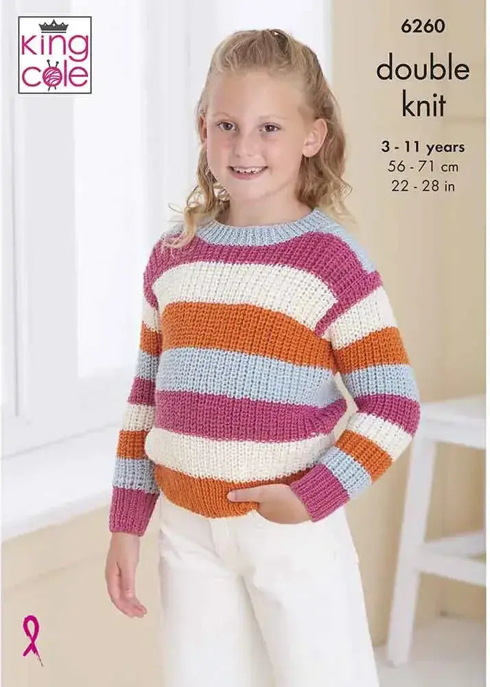 King Cole Orchard DK Sweater and Cardigan Pattern 6260