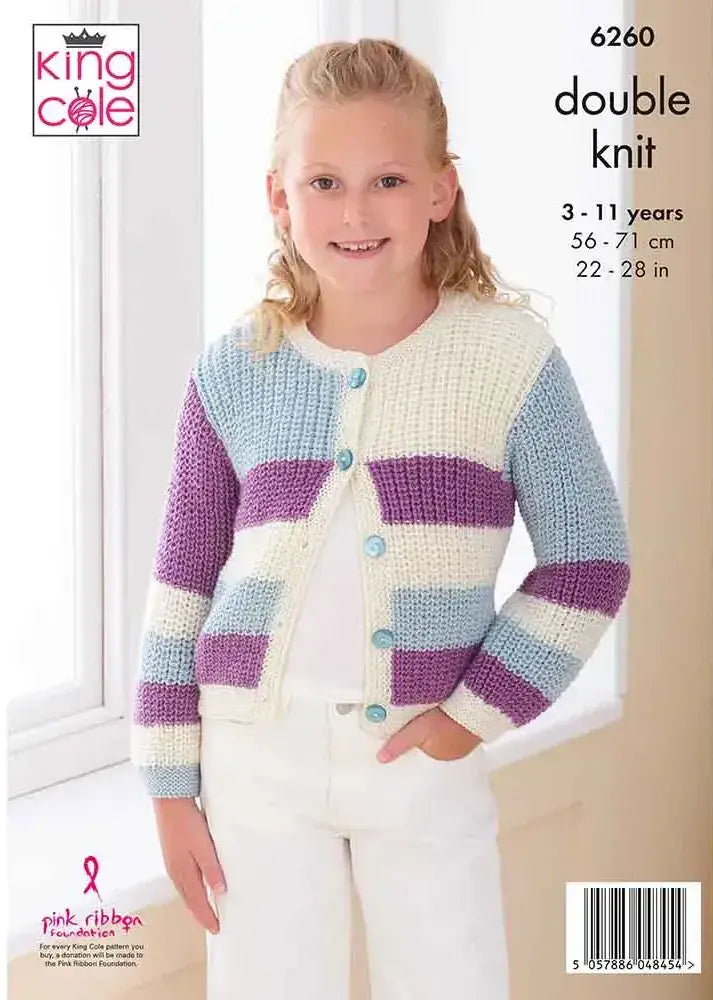 King Cole Orchard DK Sweater and Cardigan Pattern 6260