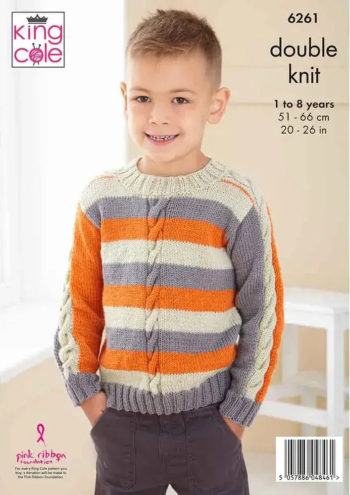 King Cole Orchard DK Sweater Pattern 6261