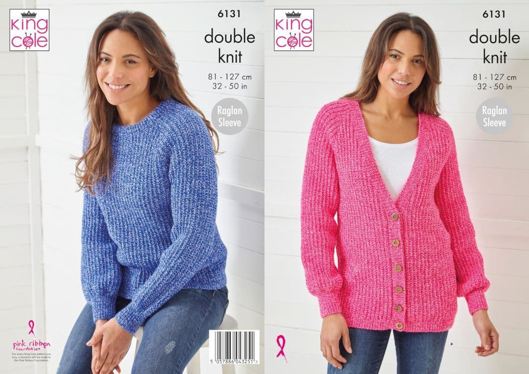 King Cole Pricewise Twirly DK Sweater & Jacket Pattern 6131