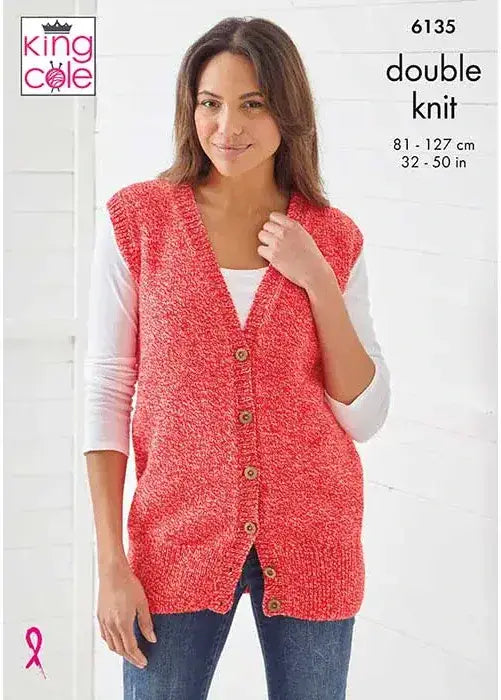 King Cole Pricewise Twirly DK Waistcoat & Tunic Pattern 6135