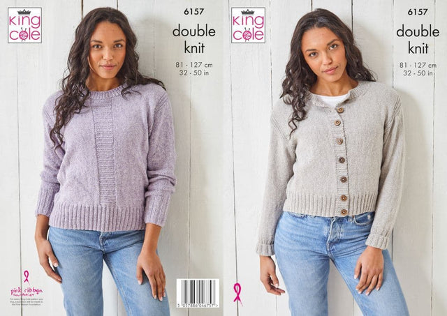 King Cole Simply Denim DK Cardigan & Sweater Pattern 6157