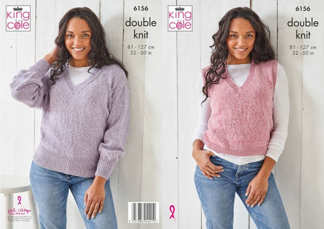 King Cole Simply Denim DK Tank Top & Sweater Pattern 6156