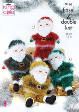 King Cole Tinsel Chunky Pattern 9163 Sleeping Santa