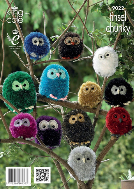 King Cole Tinsel Chunky Toy Owls Pattern 9022