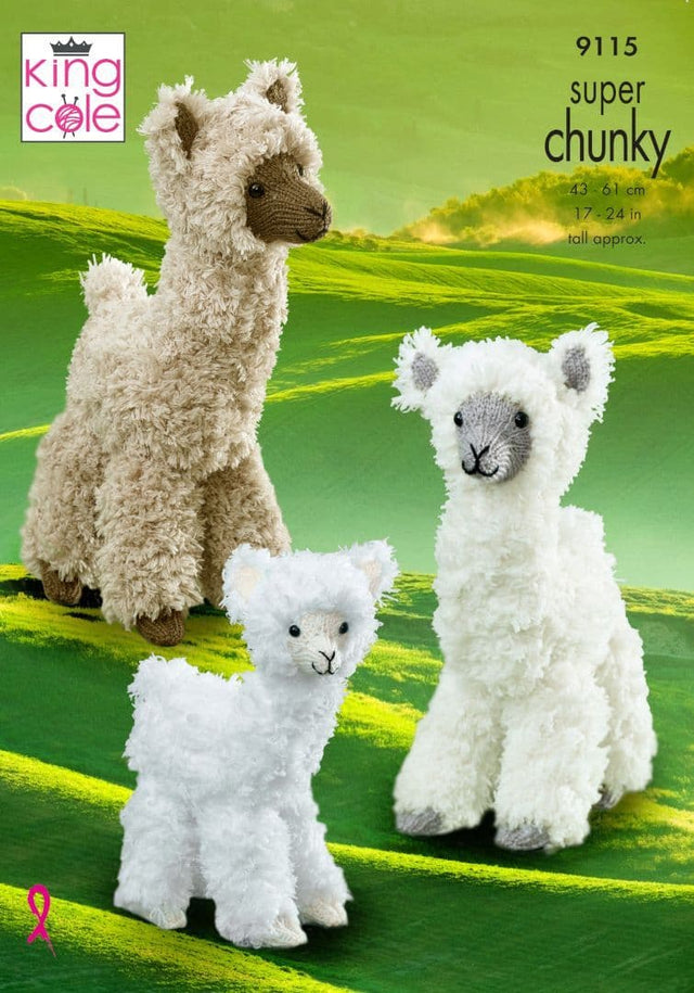 King Cole Tufty Super Chunky Toy Alpaca Pattern 9115