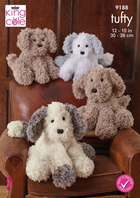 King Cole Tufty Super Chunky Toy Dog Pattern 9188