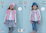 King Cole Yummy Waistcoat, Cardigan & Hat Pattern 4536