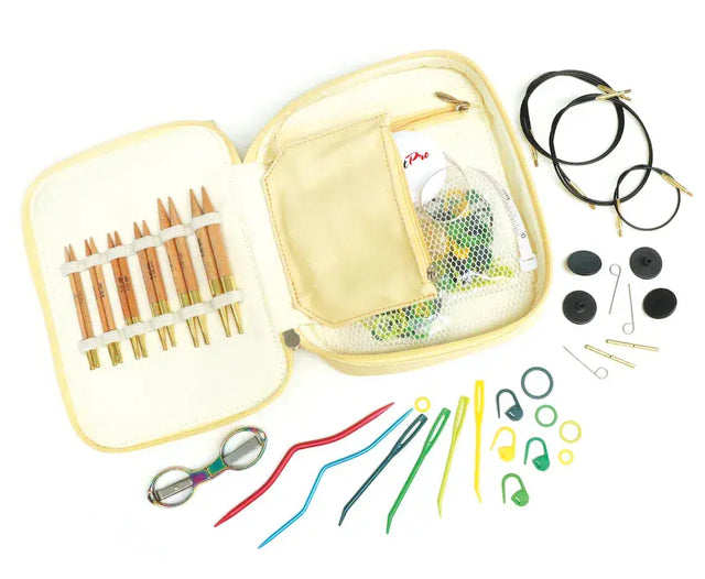 KnitPro Basix Birch Interchangeable Circular Needle Starter Set