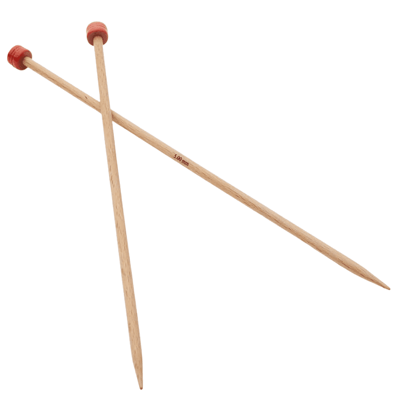 KnitPro Basix Birch Single Point Knitting Needles - 35cm