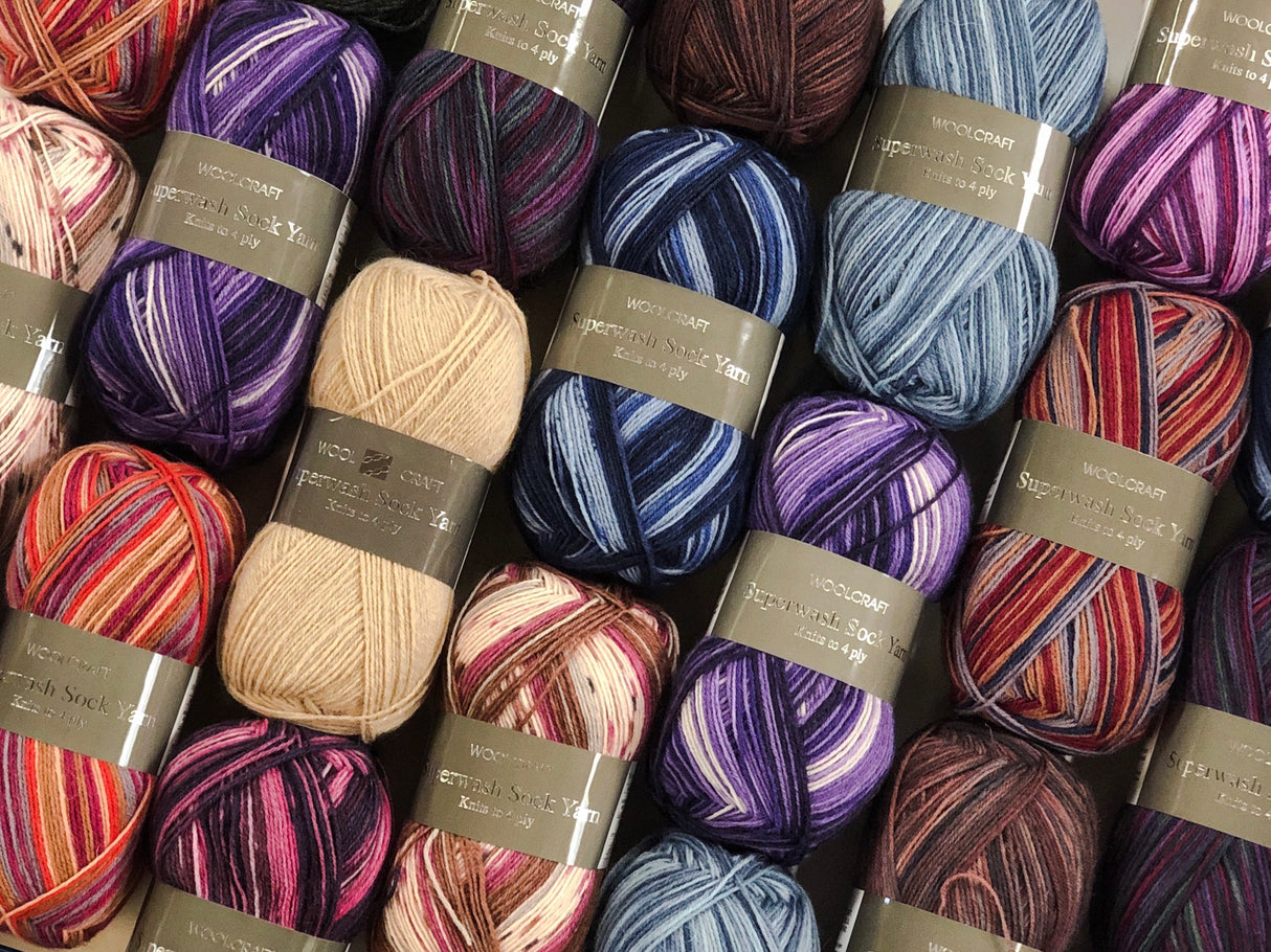 Woolcraft Superwash Sock Yarn 4Ply 100g