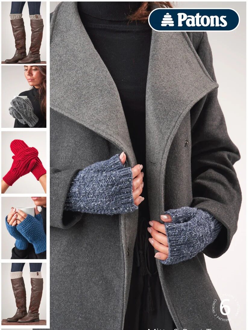 Patons Mitts and Boot Toppers Pattern 5364
