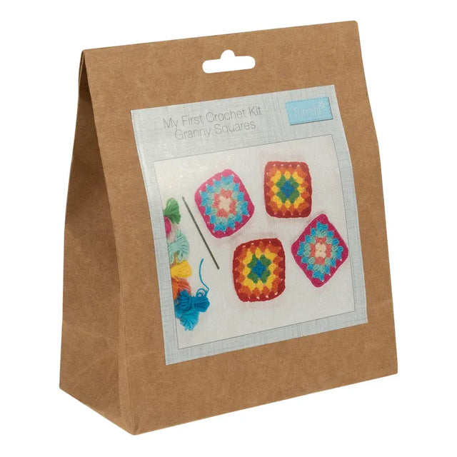 My First Crochet Kit - Bright Coloured Granny Squares