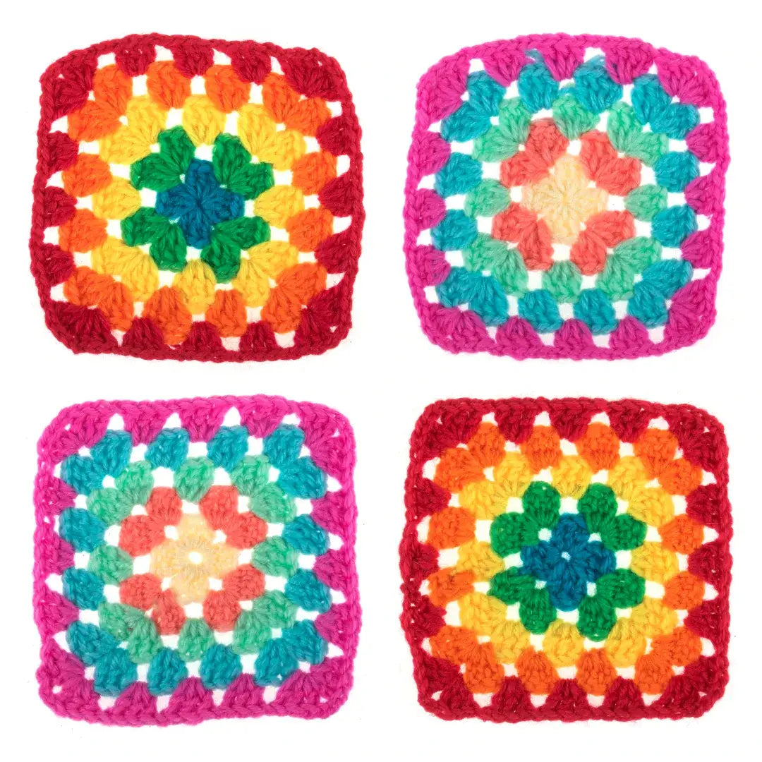 My First Crochet Kit - Bright Coloured Granny Squares