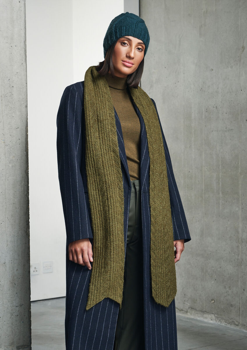 Rowan Alpaca Classic DK Lauderdale Scarf Pattern By Georgia Farrell