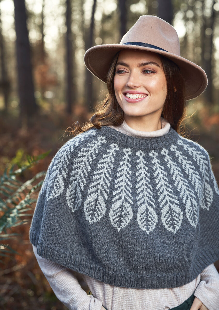 Rowan Alpaca Soft DK Plume Poncho Pattern By Martin Storey