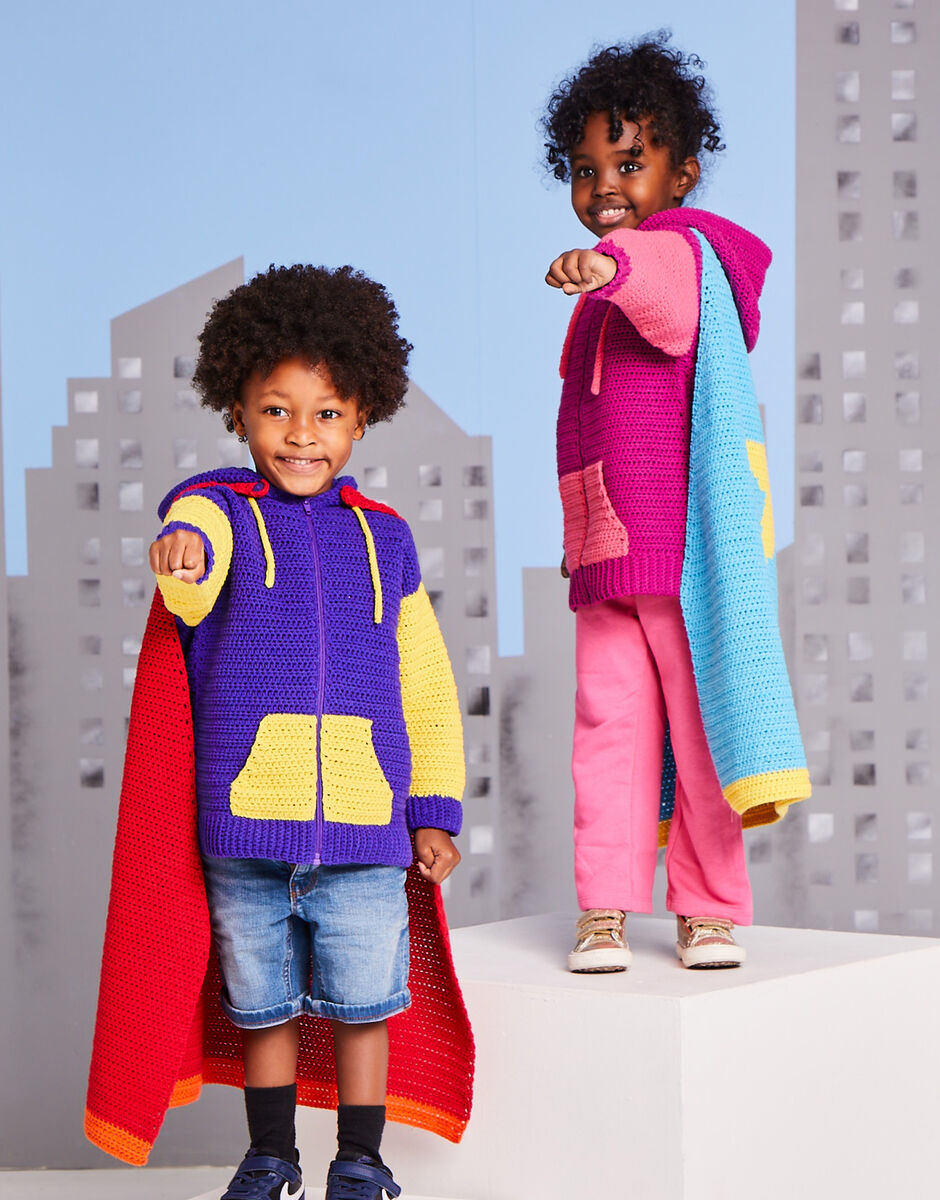 Sirdar Replay DK Superhero Hoodie & Cape Pattern 2616