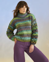 Sirdar Jewelspun Chunky Sweater & Scarf Pattern 10706