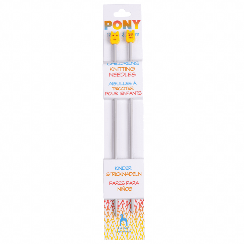 Pony Children's Aluminium Single Pointed Needles - 18cm