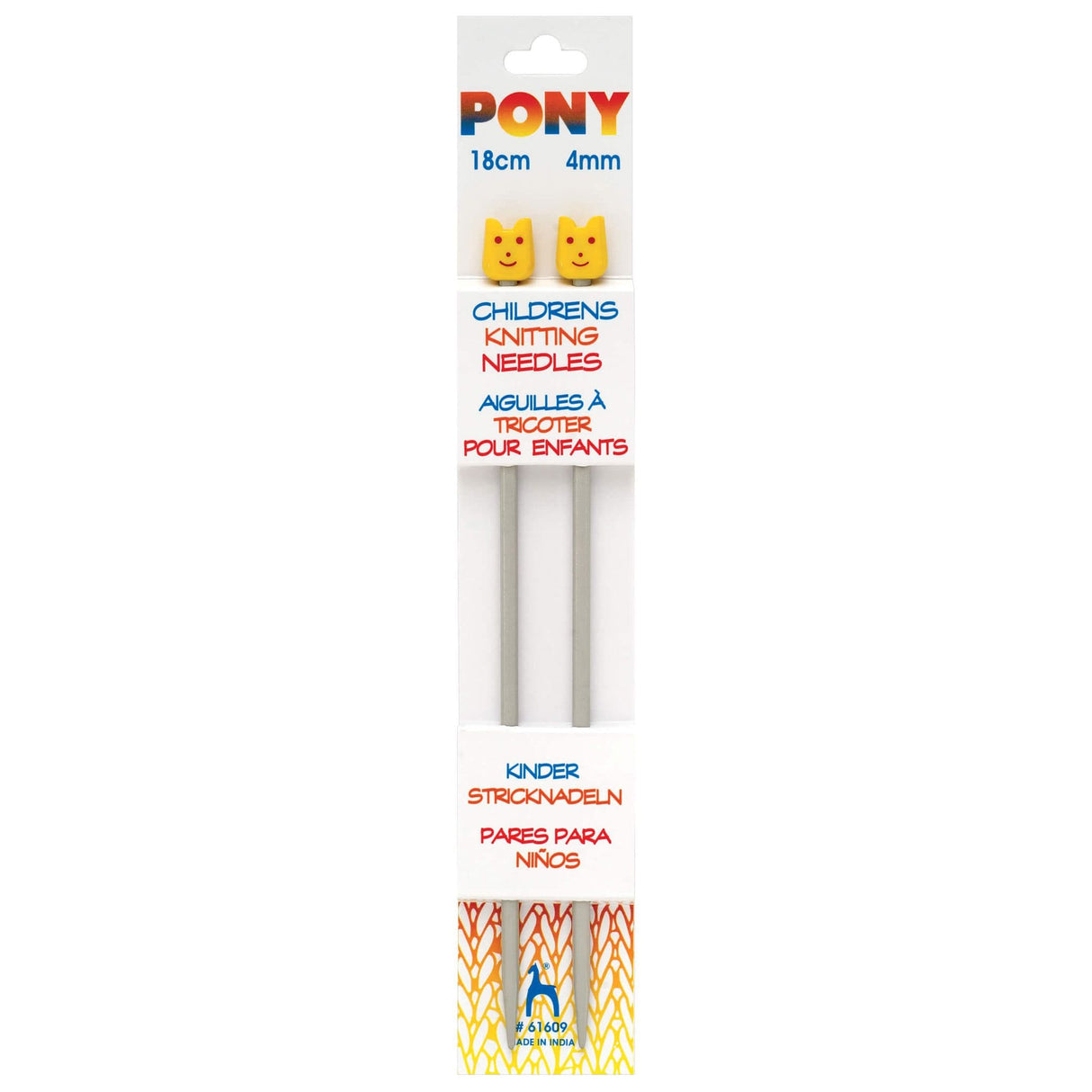 Pony Children's Aluminium Single Pointed Needles - 18cm