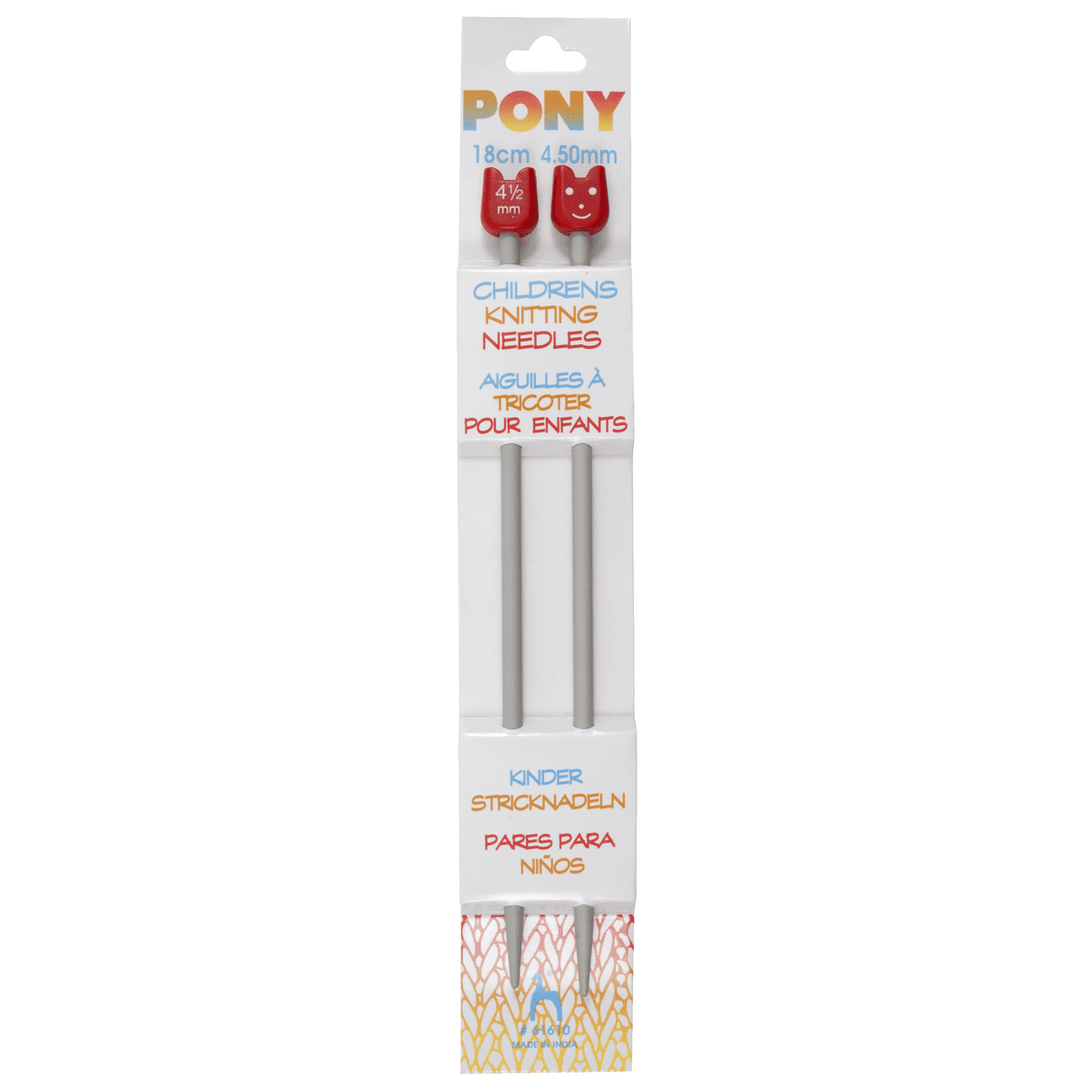 Pony Children's Aluminium Single Pointed Needles - 18cm