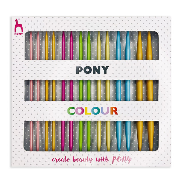 Pony Interchangeable Circular Needle Tips Set - Set of 7 Multi Colour