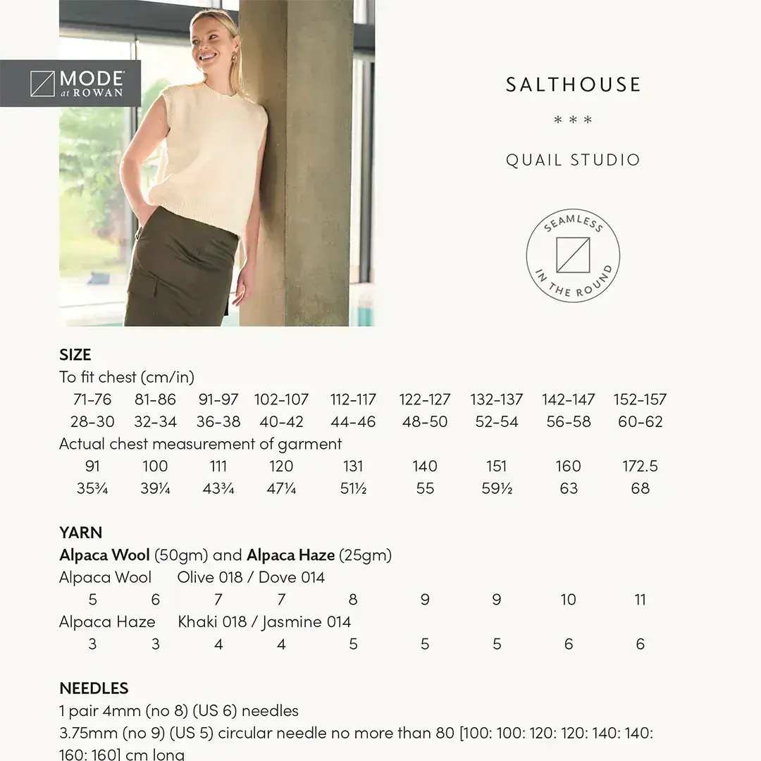 Rowan Mode Salthouse Top Pattern by Quail Studio