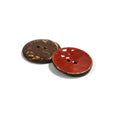 Set of 2 Coloured Coconut Buttons [W231] 23mm