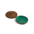 Set of 2 Coloured Coconut Buttons [W231] 23mm