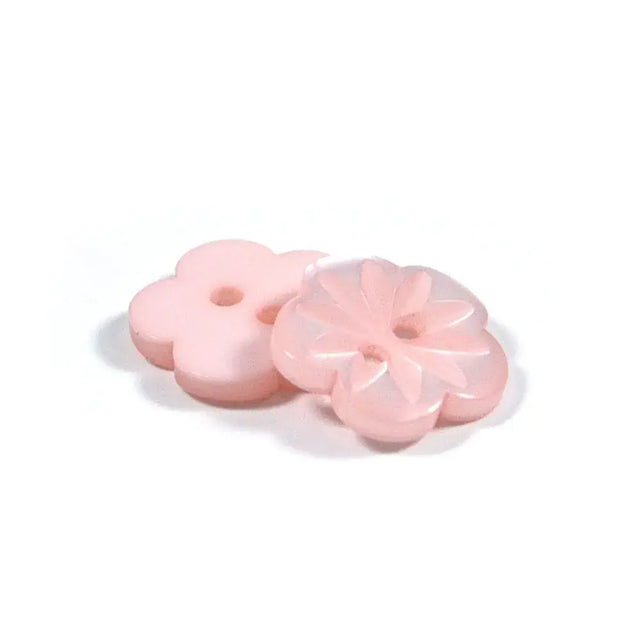 Set of 2 Petal Design Flower Buttons [P3] 18mm