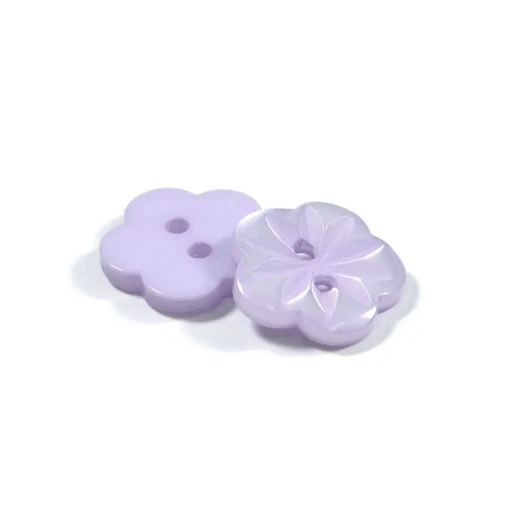 Set of 2 Petal Design Flower Buttons [P3] 18mm