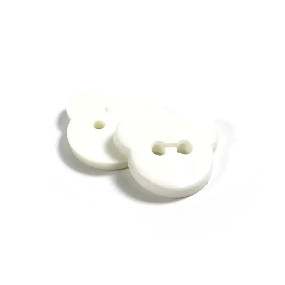 Set of 2 Teddy Bear Shaped Buttons [K301] 15mm