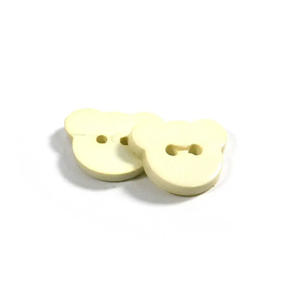 Set of 2 Teddy Bear Shaped Buttons [K301] 15mm