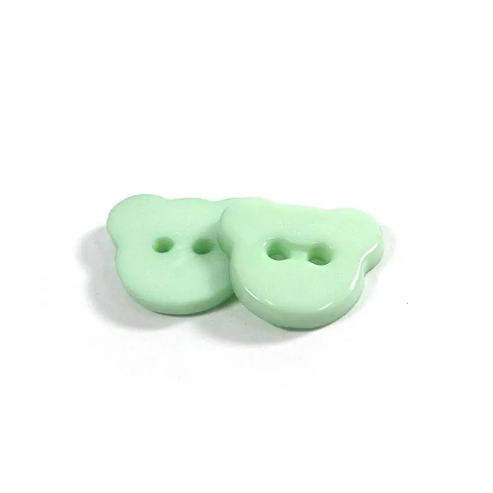 Set of 2 Teddy Bear Shaped Buttons [K301] 15mm