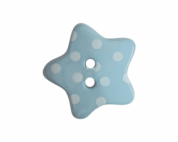 Set of 4 Polka Dot Star Buttons [K790] 18mm