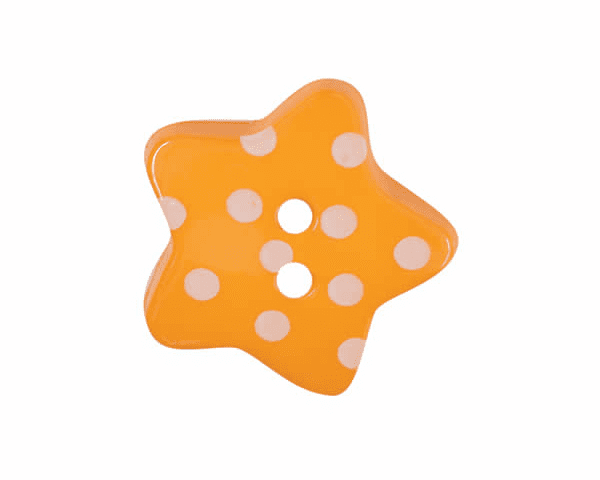 Set of 4 Polka Dot Star Buttons [K790] 18mm