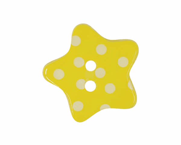 Set of 4 Polka Dot Star Buttons [K790] 18mm