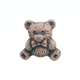 Set of 4 Teddy Bear Buttons [K538] 19mm