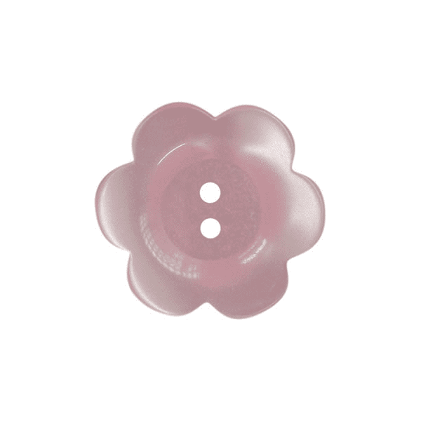 Set of 5 Polyester Flower Buttons [P2432] 18mm