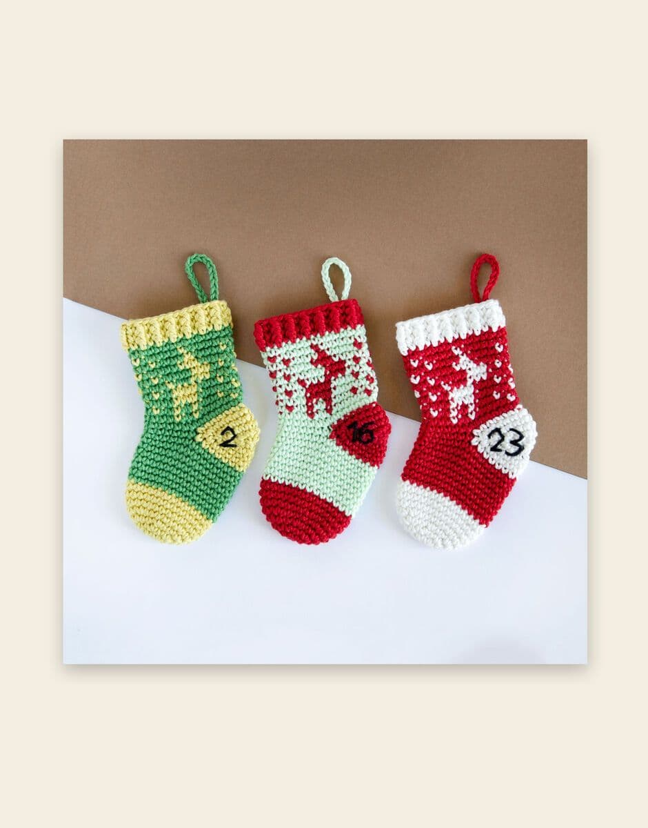 Sirdar Happy Cotton DK Stocking Advent Calendar - Crochet Along (CAL)